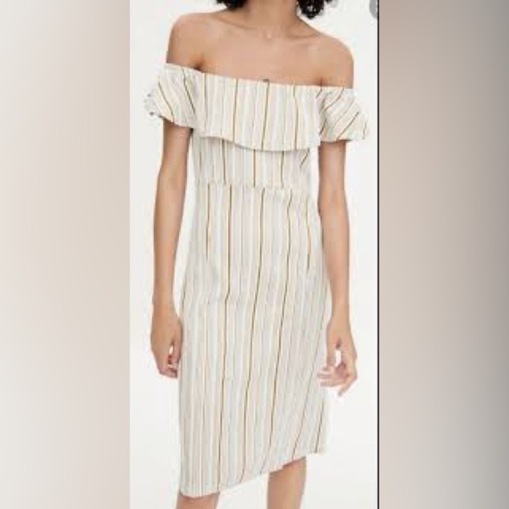 Zara off the shoulder ruffle dress